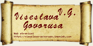 Višeslava Govoruša vizit kartica